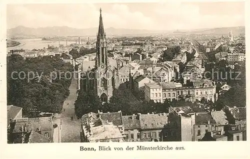 AK / Ansichtskarte Bonn Rhein Blick von der Muensterkirche Kat. Bonn