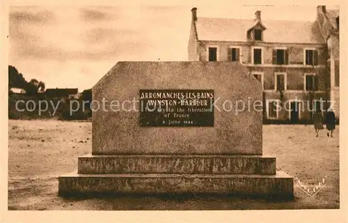 AK / Ansichtskarte Arromanches les Bains Monument commemoratif provisoire Kat. Arromanches les Bains