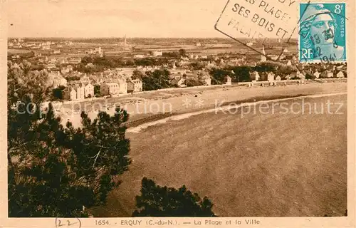 AK / Ansichtskarte Erquy la Plage et la Ville Kat. Erquy