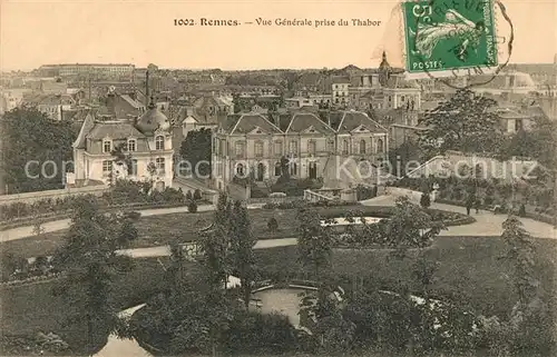 AK / Ansichtskarte Rennes Vue generale prise du Thabor Kat. Rennes