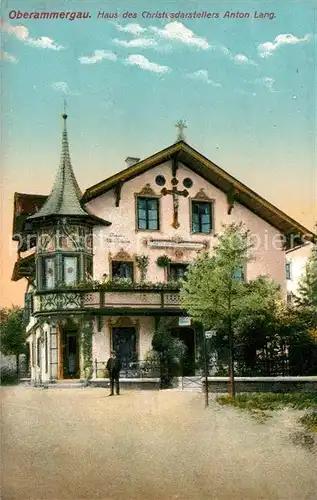 AK / Ansichtskarte Oberammergau Haus des Christusdarstellers Anton Lang Kat. Oberammergau