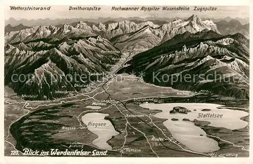 AK / Ansichtskarte Werdenfelser Land Panoramakarte