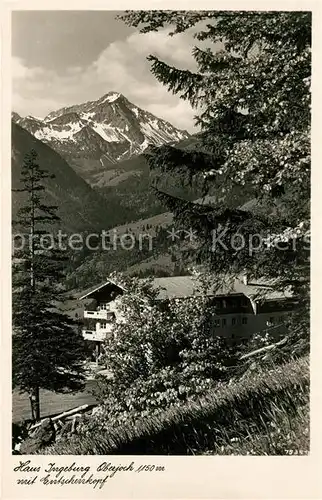 AK / Ansichtskarte Oberjoch Haus Ingeburg mit Entschenkopf Kat. Bad Hindelang