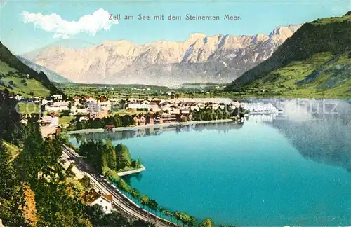 AK / Ansichtskarte Zell See mit Steinernem Meer Kat. Zell am See