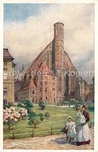 AK / Ansichtskarte Wien Minoritenkirche Werbung Kirstein Bonbon aus Wien Kuenstlerkarte Kat. Wien