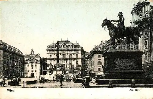 AK / Ansichtskarte Wien Am Hof Denkmal Reiterstandbild Kat. Wien