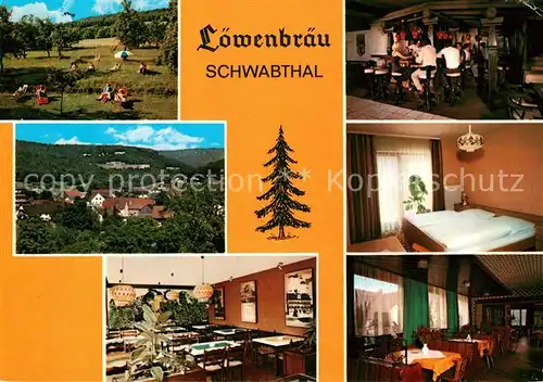 AK / Ansichtskarte Schwabthal Gasthof Pension Wolfgang Din kel Loewenbraeu Kat. Bad Staffelstein