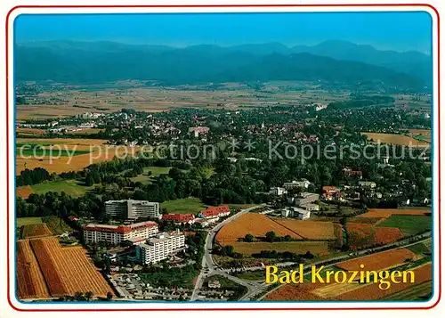 AK / Ansichtskarte Bad Krozingen Fliegeraufnahme Kurkliniken Lazariterhof Schwarzwaldklinik Sinnighofen Haus Baden Kat. Bad Krozingen