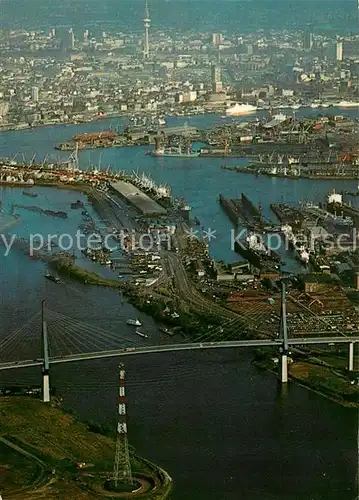 AK / Ansichtskarte Hamburg Koehlbrandbruecke Fliegeraufnahme Kat. Hamburg