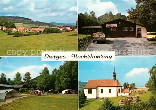 AK / Ansichtskarte Dietges Campingplatz Sankt Justinus Kirche Panorama Kat. Hilders