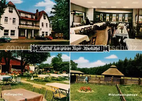 AK / Ansichtskarte Itzenbuettel Gasthof zum gruenen Jaeger Kaffeegarten Wildschweingehege Kat. Jesteburg