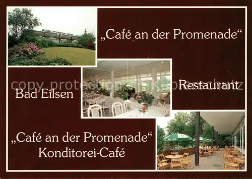 AK / Ansichtskarte Bad Eilsen Cafe an der Promenade Konditorei Cafe  Kat. Bad Eilsen