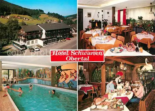 AK / Ansichtskarte Obertal Baiersbronn Hotel Schwanen Hallenbad Kat. Baiersbronn