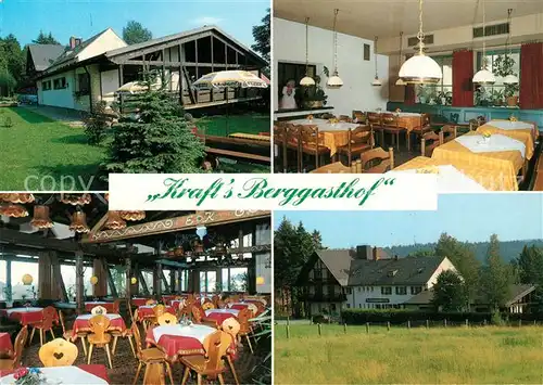 AK / Ansichtskarte Warmensteinach Restaurant Pension Cafe Krafts Berggasthof Kat. Warmensteinach Fichtelgebirge