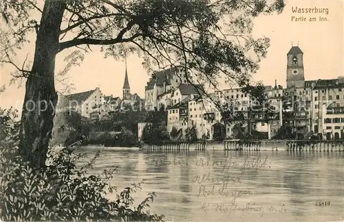 AK / Ansichtskarte Wasserburg Inn Partie am Inn Kat. Wasserburg a.Inn