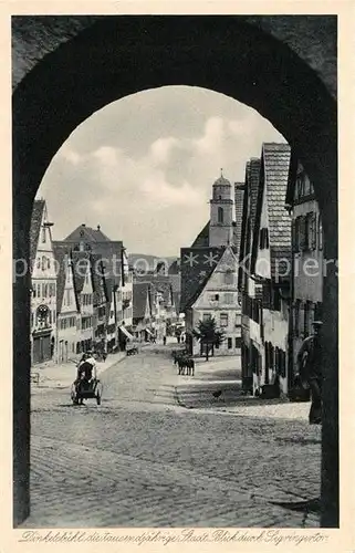 AK / Ansichtskarte Dinkelsbuehl Stadtblick durchs Sigringertor Kat. Dinkelsbuehl