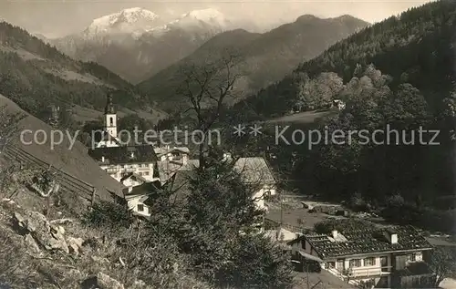 AK / Ansichtskarte Ramsau Berchtesgaden mit Hohem Goell Kat. Ramsau b.Berchtesgaden