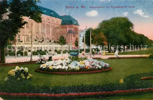 AK / Ansichtskarte Bonn Rhein Buergerverein mit Poppelsdorfer Allee Kat. Bonn