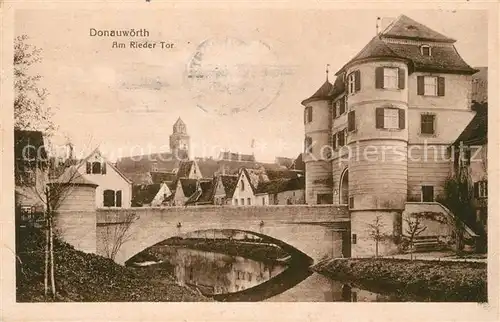 AK / Ansichtskarte Donauwoerth Am Rieder Tor Kat. Donauwoerth