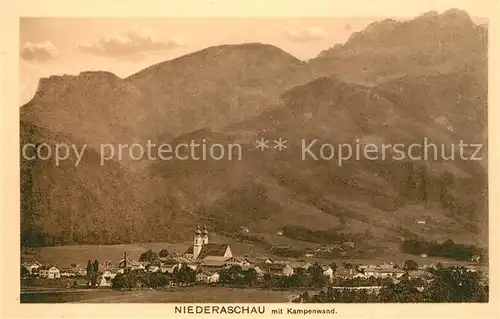 AK / Ansichtskarte Niederaschau Chiemgau mit Kampenwand Kat. Aschau i.Chiemgau