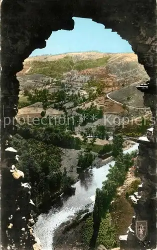 AK / Ansichtskarte Saint Remy de Blot Regard sur la Vallee de la Sioule Ruines de Chateau Rocher Kat. Saint Remy de Blot