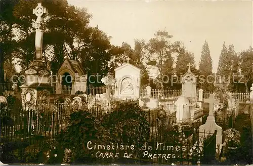 AK / Ansichtskarte Nimes Cimetiere Carre de Pretres Kat. Nimes