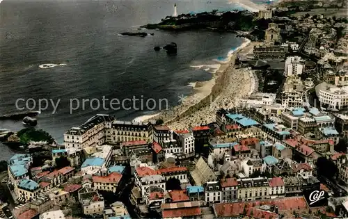 AK / Ansichtskarte Biarritz Pyrenees Atlantiques Grande Plage Phare Operat vue aerienne Kat. Biarritz