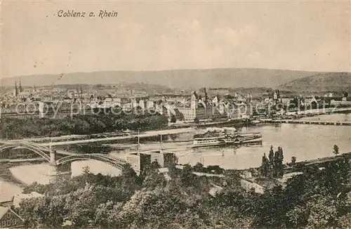 AK / Ansichtskarte Coblenz Koblenz Panorama Rheinpartie Kat. Koblenz Rhein