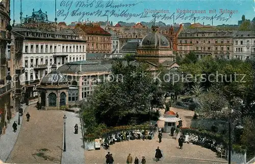 AK / Ansichtskarte Wiesbaden Kochbrunnen mit Anlagen Kat. Wiesbaden