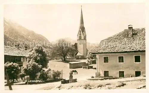 AK / Ansichtskarte St Jakob Lesachtal Dorfmotiv mit Kirche Kat. Lesachtal