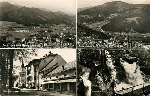 AK / Ansichtskarte Pernitz Niederoesterreich Schneeberg Panorama Hauptstrasse Mirafaelle Kat. Pernitz