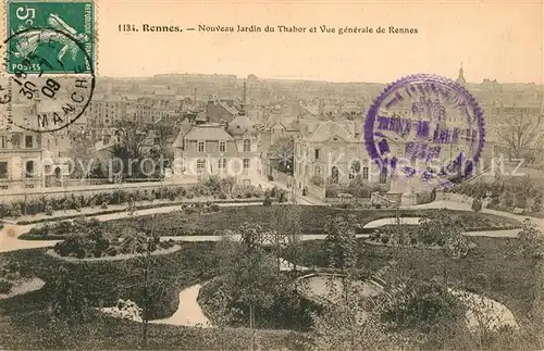 AK / Ansichtskarte Rennes Nouveau Jardin du Thabor et Vue generale de Rennes Kat. Rennes