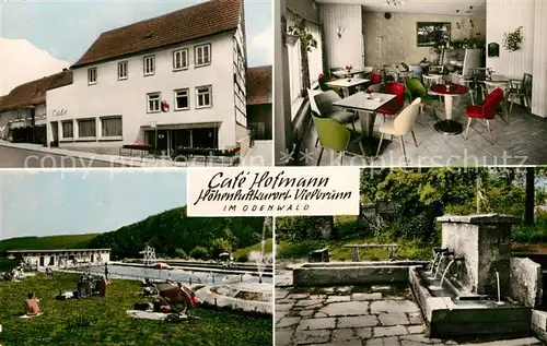 AK / Ansichtskarte Vielbrunn Cafe Hofmann Freibad Brunnen Kat. Michelstadt