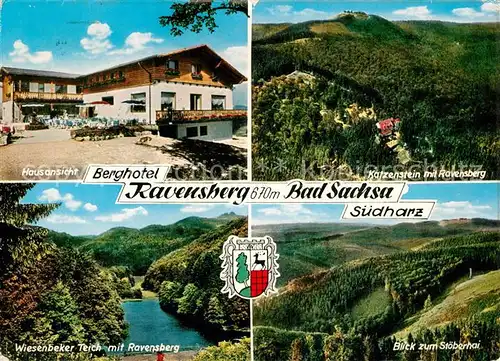 AK / Ansichtskarte Bad Sachsa Harz Hotel Berghof Ravensberg Katzenstein Wiesenbeker Teich  Kat. Bad Sachsa