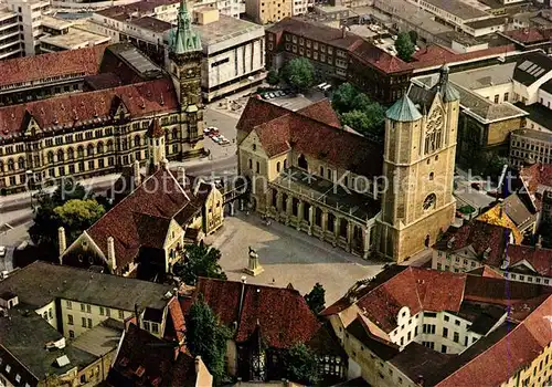 AK / Ansichtskarte Braunschweig Burgplatz Rathaus Fliegeraufnahme Kat. Braunschweig