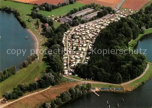 AK / Ansichtskarte Staffelstein Fliegeraufnahme Badesee Campingplatz Kat. Bad Staffelstein