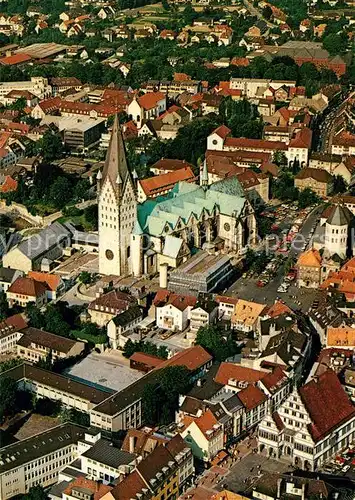 AK / Ansichtskarte Paderborn Fliegeraufnahme Kaiserpfalz Dom Gaukirche Rathaus  Kat. Paderborn