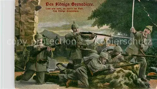 AK / Ansichtskarte Militaria Regimente Grenadiere K?nstlerkarte WK1