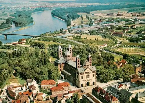 Speyer Rhein Fliegeraufnahme Dom  Kat. Speyer