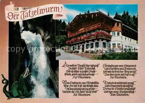 Oberaudorf Gasthof zum Feurigen Tatzelwurm Gedicht Joseph Viktor von Scheffel Kat. Oberaudorf