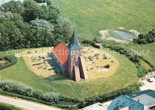 Westerhever Fliegeraufnahme St. Stephanus Kat. Westerhever