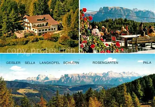 Klobenstein Ritten Gasthaus Tann Geisler Sella Langkofel Kat. Renon Ritten Suedtirol