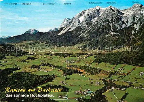 AK / Ansichtskarte Ramsau Dachstein Steiermark Fliegeraufnahme Hohe Rams Tennengebirge Kat. Ramsau am Dachstein