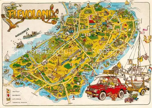 AK / Ansichtskarte Flevoland Panoramakarte