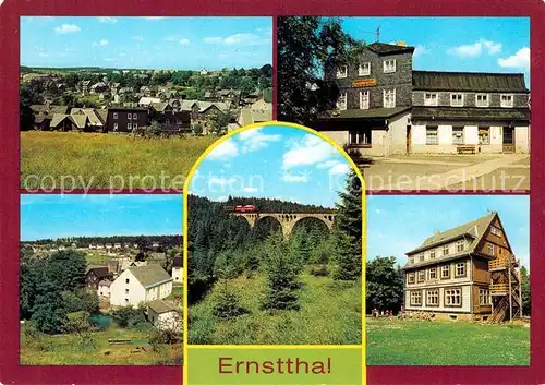AK / Ansichtskarte Ernstthal Viadukt Finsterer Grund Kindersanatorium FDGB Erholungsheim Kat. Lauscha Rennsteig