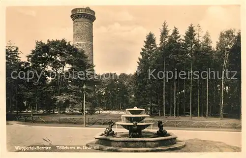 Barmen Wuppertal Toelleturm mit Brunnen Kat. Wuppertal