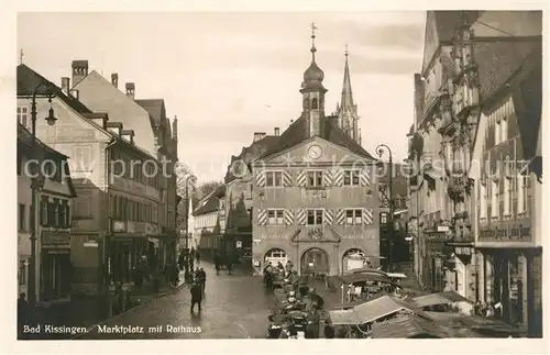 Bad Kissingen Marktplatz mit Rathaus Kat. Bad Kissingen