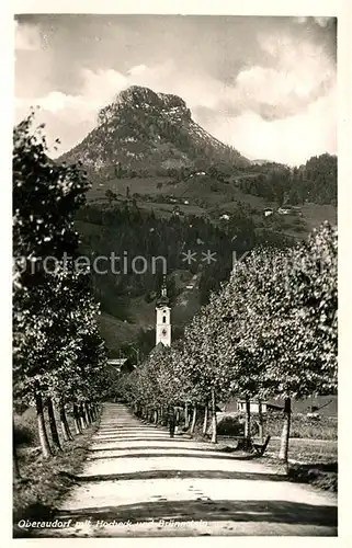 Oberaudorf mit Hocheck und Bruennstein Kat. Oberaudorf