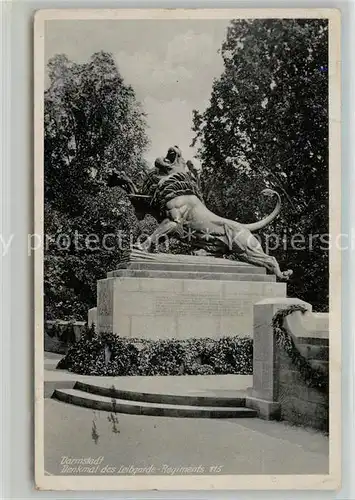 Darmstadt Denkmal des Leibgarde Regiments 115 Kat. Darmstadt