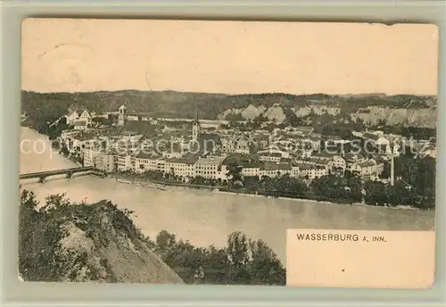 Wasserburg Inn Panorama Kat. Wasserburg a.Inn
